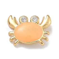 Стойка покрытие латунь микропаве прозрачный кубический цирконий с эмалевыми подвесками&nbsp;KK-G515-16G