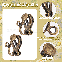 Латунные клипсы серьги FIND-PH0002-54A