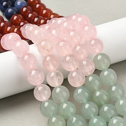 Нити бусин из натурального желтого нефрита чакры G-NH0002-E03-10mm