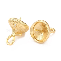 Покрытие стойки латунь микро проложить прозрачный кубический цирконий чашки колышки поручни ZIRC-L098-048G