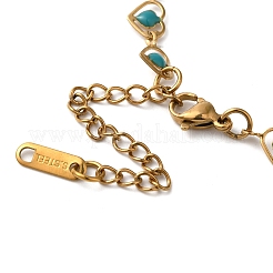 Браслеты из нержавеющей стали 304 в форме сердца для женщин&nbsp;LS-BJEW-C076-02A-02