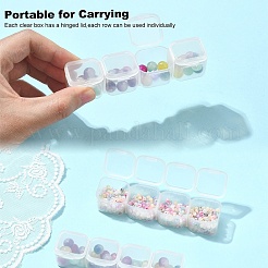 1 шт прозрачный пластиковый контейнер для бисера с 56 сетками&nbsp;CON-YW0001-86