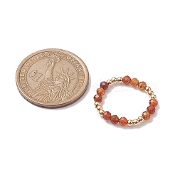 3 шт. натуральный лазурит/гранат/аметист со стеклянными плетеными бусинами кольца на палец RJEW-JR00672