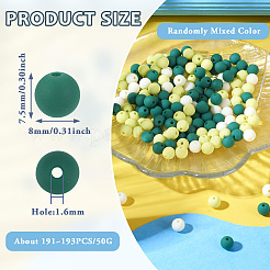 191~193шт прорезиненные силиконовые акриловые бусины с имитацией силикона&nbsp;MACR-TA0001-94A