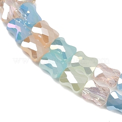 Стеклянные бусины с гальваническим покрытием &nbsp;EGLA-G039-06B-02