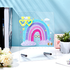 Акриловый дисплей серьги стойки EDIS-WH0016-027