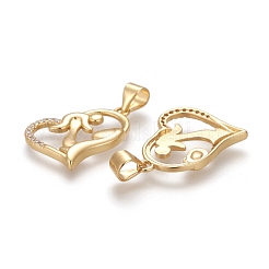 Латунные микропаве прозрачные подвески с фианитом ZIRC-Z005-08