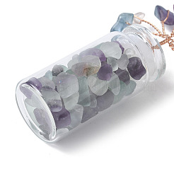 Украшения для елки из натуральной флюоритовой крошки&nbsp;LS-DJEW-P021-E03