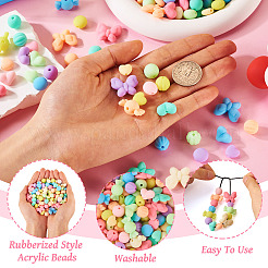 140 г 7 прорезиненных акриловых бусины SACR-TA0001-37