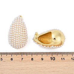 Серьги-гвоздики из латуни в форме каплевидной формы&nbsp;KK-U058-67G