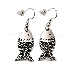 Серьги с подвесками из рыбьего сплава&nbsp;LS-EJEW-C167-01AS