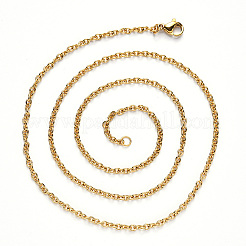 Ожерелье из нержавеющей стали с вакуумным покрытием PVD 304&nbsp;NJEW-S420-007B-G