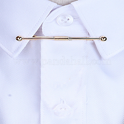 2 шт. 2-х цветные латунные зажимы для галстука для мужчин&nbsp;AJEW-LP0010-93