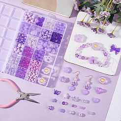 Наборы непрозрачных и прозрачных акриловых бусин&nbsp;MACR-SP0001-48C