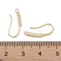 Латунь микро проложить кубического циркония серьги крючки&nbsp;KK-U008-10G