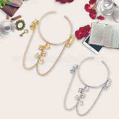 2шт. 2-х цветные браслеты из железа и латуни на плечо&nbsp;BJEW-CY0001-11A