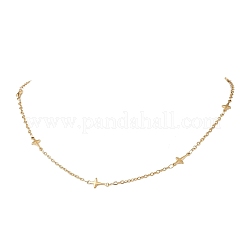 Ожерелья из нержавеющей стали 304 с крестообразными цепочками&nbsp;NJEW-JN05443