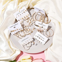 5 комплект из 5-х комплектов сережек из сплава EJEW-FS0001-28