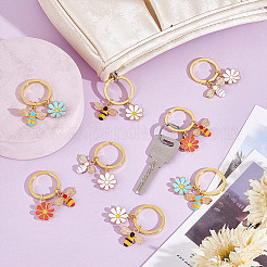 12шт брелок из эмалевого сплава 4 цветов&nbsp;KEYC-NB00019