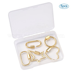 Латунные брелоки с карабином&nbsp;KK-TA0007-82G