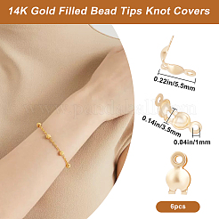 6 шт. латунные наконечники для бусин KK-BBC0013-75