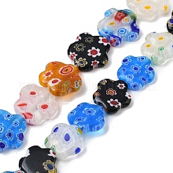 Ручной работы millefiori стеклянные бусины нитки LAMP-G166-14A