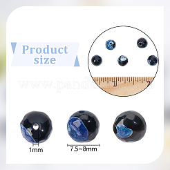 2 нити натуральных окрашенных огненных агатов с эффектом потрескивания G-OC0004-32