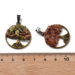 4 комплект из 8-х стилей подвесок из натурального и синтетического камня с крошкообразным узором&nbsp;FIND-FH0006-04