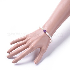 Натяжные браслеты из натурального пресноводного жемчуга BJEW-JB04623-03