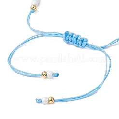 Браслеты из бисера ручной работы миллефиори из стеклянных бусин&nbsp;BJEW-MZ00165-02