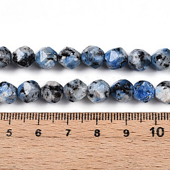 Окрашенные натуральные кунжутные нитки из бисера яшмы&nbsp;G-T139-8mm-47I