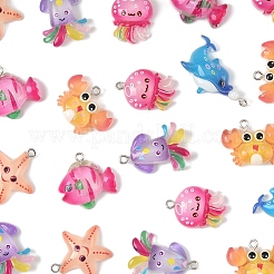 24шт 8 стиля подвески из смолы RESI-FS0002-18A