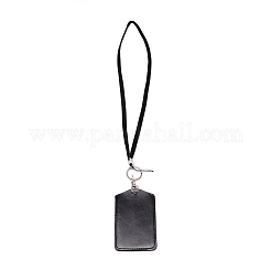 Прямоугольник из искусственной кожи с держателем для телефонной карты со стразами AJEW-WH0230-48D