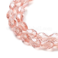 Стеклянные бусины с гальваническим покрытием &nbsp;X-EGLA-R008-6x4mm-7