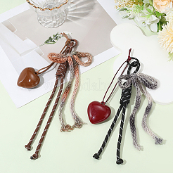 2 шт. 2-х цветный бант из полиэстера подвеска украшение&nbsp;HJEW-GF0001-60