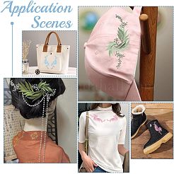 6 шт. 6 стиля компьютеризированная вышивка ткань утюг на / пришить патчи DIY-NB0007-54