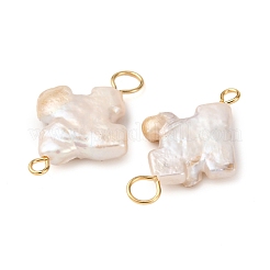 Подвески-крестики из натурального барочного жемчуга Кеши PALLOY-JF04208-02