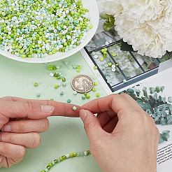 150 г непрозрачного и прозрачного внутри цветного стеклянного бисера&nbsp;SEED-HY0001-37D