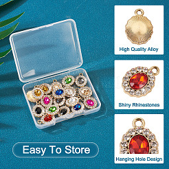 18 шт. 9-цветные подвески из сплава с УФ-покрытием ALRI-TA0001-20