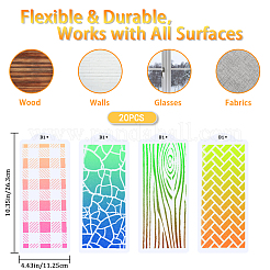 2 набор трафаретов для рисования пластиковыми фигурками животных AJEW-GF0008-89