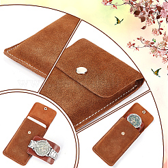 Портативные сумки для хранения часов из искусственной замши ABAG-WH0035-034