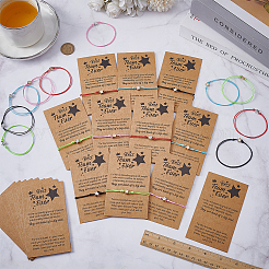 20шт 10-х цветные вощеные шнуровые браслеты для женщин&nbsp;BJEW-FG0001-07