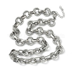 Текстурированные цепочки из двух звеньев из нержавеющей стали 304 NJEW-S453-02P-C