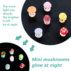 48шт 6 стиля непрозрачные кабошоны из смолы&nbsp;RESI-CN0001-02