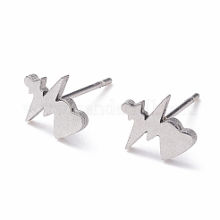 Устойчивые к потускнению серьги-гвоздики унисекс из нержавеющей стали 304&nbsp;EJEW-E254-06P