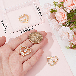 6 шт. Покрытие стойки латунь микропаве прозрачные подвески из кубического циркония&nbsp;KK-BBC0016-04