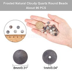 Матовые природный кварц облачно круглые бусины пряди G-AR0002-66