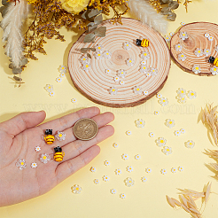 Бусины ручной работы из стекла миллефиори/лэмпворк LAMP-DR0001-13