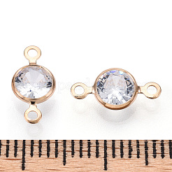 Латунные подвески из прозрачного кубического циркония&nbsp;FIND-WH0148-052KCG