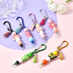 Подвеска-кисточка из силикона и искусственной замши&nbsp;HJEW-YW00100-01